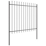 Garden Fence 2 pcs Grey 3.4 x 1.5 m Powder-coated Steel 3334032