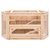 Hamster Cage 80x40x43 cm Solid Wood Fir 172379