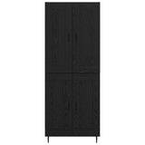 Highboard 2 pcs Black Oak Engineered Wood 3416173