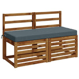 2-Piece Bench Cushions SOEST 2 pcs 100% Polyester Blue 950193