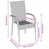 Garden Dining Set 5 pcs Brown Powder-Coated Steel 3379397