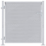 Garden Gate with Lock Silver 85 x 97 cm Stainless Steel 3402577