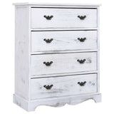 Drawer Cabinet White Paulownia wood Medium Drawer Cabinet 284180