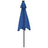 Garden Parasol with Steel Pole Azure Blue 225x225x212 cm 4005065