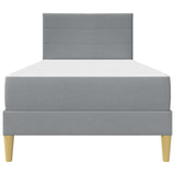 Bed Frame with Mattress Light Grey 90 x 190 cm Fabric 3415250