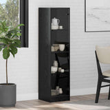 Highboard Black Oak 35 x 37 x 142 cm Engineered Wood 882903