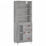 Highboard Grey Sonoma 69.5x34x180 cm Engineered Wood 3189483