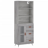 Highboard Grey Sonoma 69,5x34x180 cm Engineered Wood 3189483