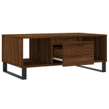 Coffee Table Brown Oak 90x50x36.5 cm Engineered Wood 830603