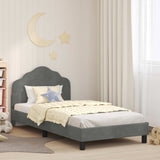 Children's Bed Frame with Headboard Dark Grey 90 x 200 cm 42010958