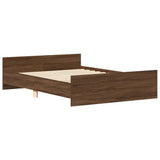 Bed Frame without Mattress Brown Oak 140x190 cm 3203788