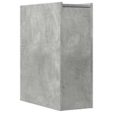Narrow Bathroom Cupboard with Wheels Concrete Grey Engineered Wood 855289
