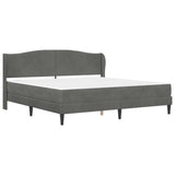 Bed Frame with Headboard Dark Grey 180 x 200 cm Velvet 3415278