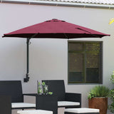Garden Parasol Bordeaux Red 248 x 248 x 148 cm 42003231