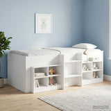 Kids'High Bed Frame 2 pcs White 80 x 200 cm Engineered Wood 3422547