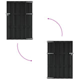 Garden Gate 100 x 150 cm WPC and Aluminium Black 42039045