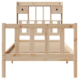 Bookcase Bed without Mattress 90x200 cm Solid Wood Pine 3321737