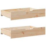 Daybed with Trundle and Drawers without Mattress 90x190 cm Single 3302229