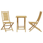 ZNTS 3 Piece Bistro Set Bamboo 3278525