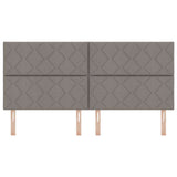 Headboard with Headboard Taupe 200 cm Faux Leather 3337955