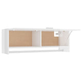 Wardrobe High Gloss White 100x32.5x35 cm Engineered Wood 808239
