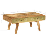 246344 Coffee Table Solid Mango Wood 90x50x40 cm
