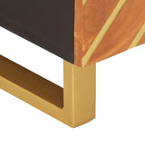 Coffee Table Brown and Black 80x50x40 cm Solid Wood Mango 356787