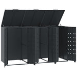 Wheelie Bin Storage for 3 Bins Anthracite 207x79x117 cm Steel 3279983