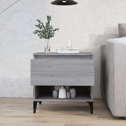 ZNTS Side Table Grey Sonoma 50x46x50 cm Engineered Wood 819560