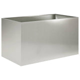 Garden Planter 2 pcs Silver 80 x 50 x 50 cm Stainless Steel 8005269