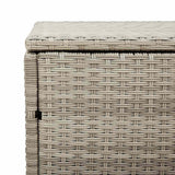 Garden Storage Box Light Grey 220x50x58 cm Poly Rattan 4104078