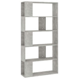 ZNTS Book Cabinet/Room Divider Concrete Grey 80x24x159 cm Engineered Wood 800103