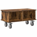 TV Stand Smoked Oak 68.5 x 35 x 35 cm Engineered Wood 891044