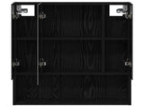 Bathroom Mirror Cabinet Black Oak 60 x 14.5 x 70 cm 889184
