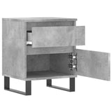 Bedside Cabinets 2 pcs Concrete Grey 40x35x50cm Engineered Wood 830693