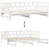 Daybed with Trundle and Drawers without Mattress White 80x200 cm 3302210