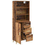 Highboard Old Wood 69.5 x 32.5 x 180 cm Engineered Wood 3415708