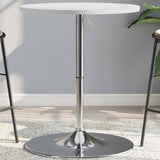 ZNTS Bar Table White 60x60x90 cm Engineered Wood and Chromed Steel 4007194