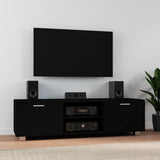 TV Cabinet Black 140x40.5x35 cm Engineered Wood 342624