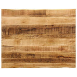 Table Top Live Edge 90x80x3.8 cm Solid Wood Rough Mango 370699