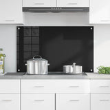 Kitchen Backsplash Black 100 x 60 cm Tempered Glass 42018043