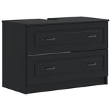 3 Piece Bathroom Cabinet Set UTRECHT Black Engineered Wood 3417811