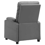 Recliner Chair Grey Faux Leather 339126