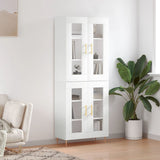 Highboard White 69.5x34x180 cm Engineered Wood 3198265