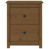 ZNTS Bedside Cabinets 2 pcs Honey Brown 50x35x61.5 cm Solid Wood Pine 813686