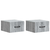 Wall-Mounted Bedside Cabinet 2 pcs Grey Sonoma Engineered Wood 898948
