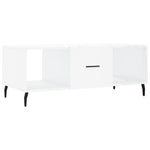 ZNTS Coffee Table High Gloss White 102x50x40 cm Engineered Wood 829318