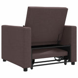 Pull out Sofa Bed Single Dark brown 90 x 165 x 87 cm Fabric 42002688