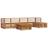 Outdoor Sofa Set 6 pcs Natural Solid Acacia Wood 3373319