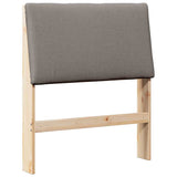 Upholstered Headboard Taupe 80 cm Solid Pine Wood 879312